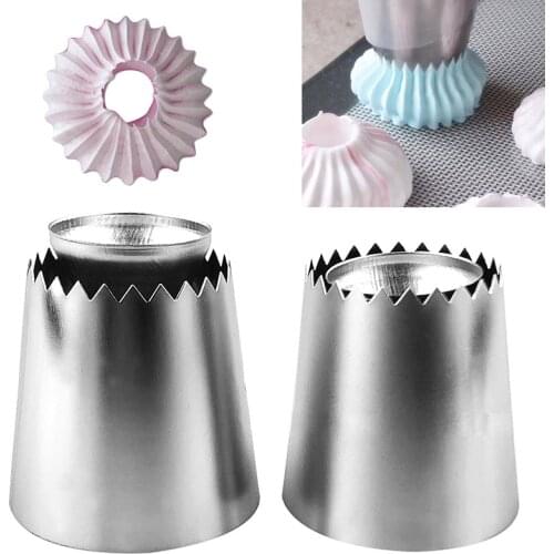 1PC Kitchen Romeo Ring Ice Piping Nozzles Cookies Biscuit Mold Russian Nozzles Dessert Cake Decoration Tool Pastry Tools