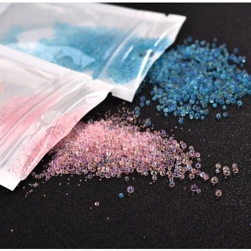 10g/Pack Mini Bubble Ball Beads 0.4-3mm Mixed Tiny Beads For Glass Globe Silicone Mold Filler Charms DIY Jewelry MaKing