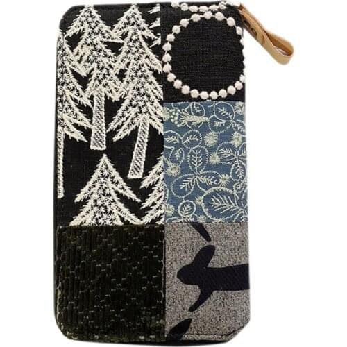 2021 New Hand Made Joint Cloth Fashion Japanese Floral Style Flat Zipper Bag 20.5*11.2cm DIY Pencil Bag Gift Weeks Cover