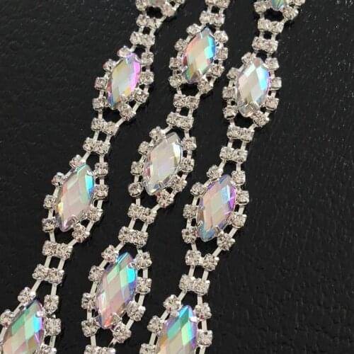 5Yards Rhinestone Trim Wedding Crystal Rhinestone Bead Belts Sashes Sewing Jewelry Bling Bling DIY