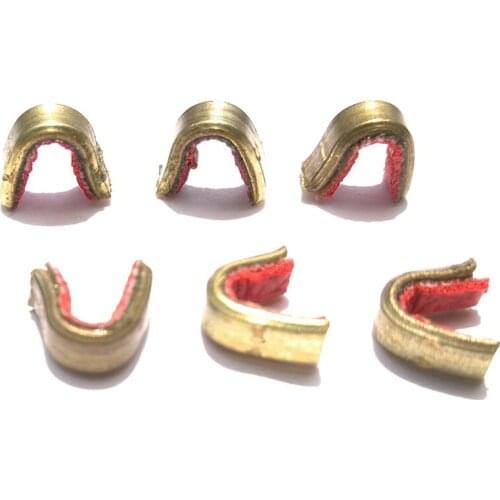 6/12/24pcs Brass Point Nock Bow Hunting String Nock Set Protective Plastic Lined For Take Down Recurve Bow Tradition Wooden Bow