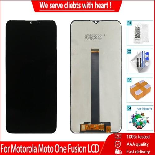 6.5" For Motorola Moto One Fusion XT2073 XT2073-2 LCD Display Touch Screen Digiziter 720*1600 pixels Assembly Replacement Parts