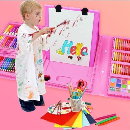 86/168pcs Colored Pencil Artist Kit Kindergarten Supplies Pen Brush Drawing Tools Set Painting Crayon Marker