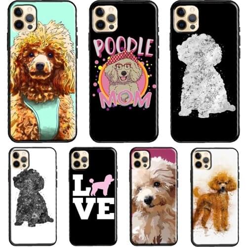 Cure Cartoon Poodle Funda Case For iPhone X XR XS MAX 12 Mini 11 Pro Max 5S 6S 8 7 Plus SE 2020 Cover Shell