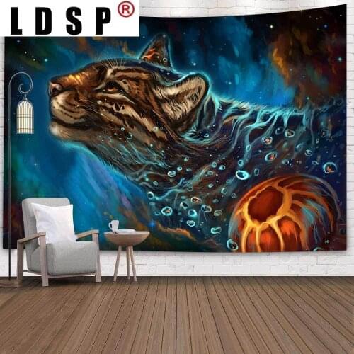 LDSP Tapestries Animal Creative Psychedelic Animal Deer Tapestry Ocean Turtle Art Wall Hanging for Living Room Home Dorm Decor