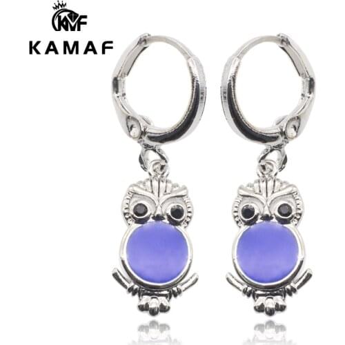 KAMAF new multiple colors ladies animal owl earrings jewelry wholesale 29mm*9mm