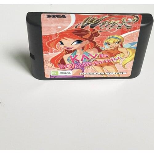 Winx Game Club - 16 Bit MD Game Card for Sega Megadrive Genesis Video Game Console Cartridge