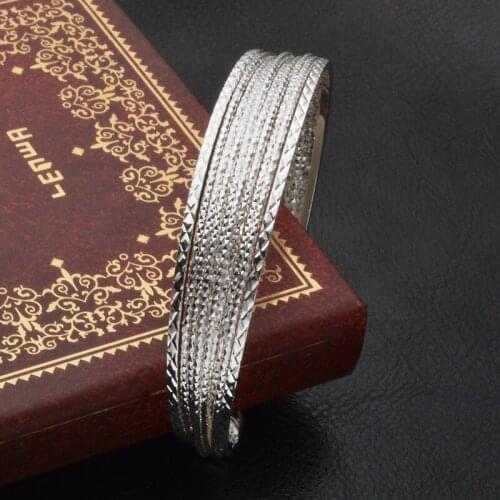 Open Cuff Bangles For Women Line Bangle Bracelets Pulseira Fashion Jewelry For Women Men pulceras y brazaletes mujer