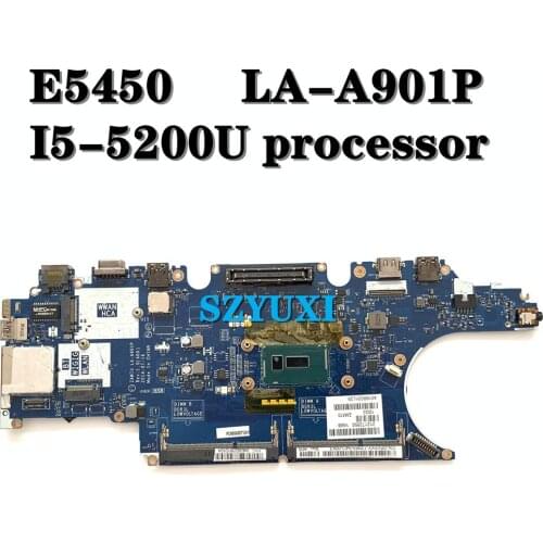 I5-5200U For Dell Latitude E5450 Laptop Motherboard ZAM70 LA-A901P CN-04CNY4 04CNY4 4CNY4 mainboard 100%TEST
