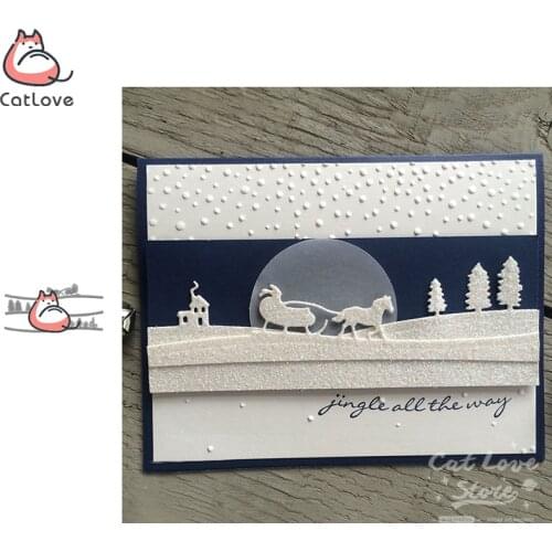 Christmas Santa Claus Forest Metal Cutting Dies Scrapbooking Stencil Die Cuts Card Making DIY Craft Embossing New Dies For 2019