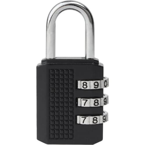 Mini Anti-theft Lock Zinc Alloy Security 3 Combination Multifunctional Code Lock Travel Suitcase Luggage Wardrobe Padlock