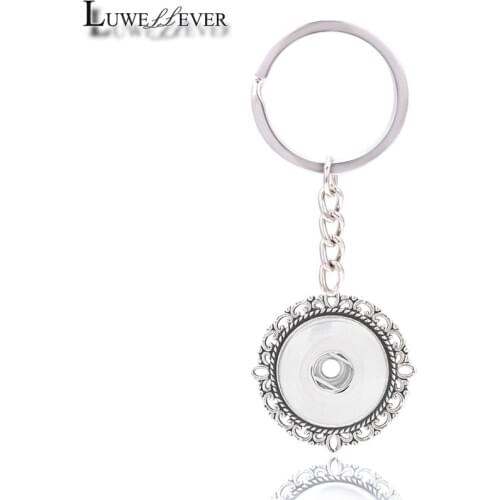 Fashion Interchangeable Popular 030 Fashion Metal Key Chains Fit 18mm Snap Button Keychain Jewelry For Men Women Key Rings Gift