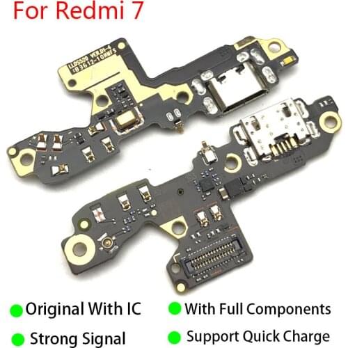 Microphone Module+USB Charging Port Board Flex Cable Connector Parts For Xiaomi Redmi 7 Replacement Parts