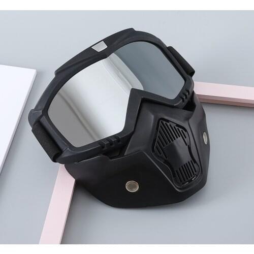 Ski Snow Snowboard Goggles Motocross Glasses Modular Mask Detachable Goggles with Mouth Filter Motorcycle Racing Goggles Google