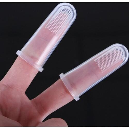 Environmentally Friendly Silicone Finger Sets Cat Dog Teeth Oral Cleaning Tools Pet Dog Finger Toothbrush