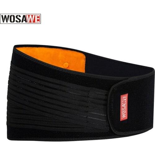 WOSAWE Adjustable Warm Sport Motorbike Waist Support Men Women Back Trimmer Belt Roller Weight Loss Gym Fitness Lumbar Waistband