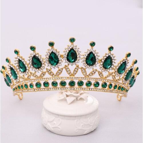 Luxury Rhinestone Crystal Crown Bride Tiaras And Crowns Queen Diadem Pageant Crown Bridal Hair Jewelry Wedding Hair Accessories