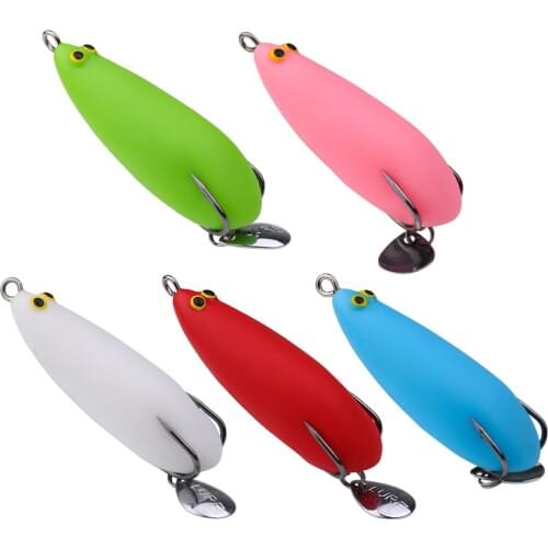 10g 6cm Fishing Lure For Bass Floating Perch Frog Snakehead Wobbler Fishing Silicone Bait Soft Lure Fishing Artificial Spoon