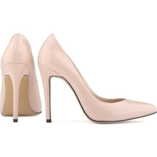 LOSLANDIFEN Sexy Pointed High Heels Shoes PU Leather Waterproof Heeled Businesses Party Wedding for Women
