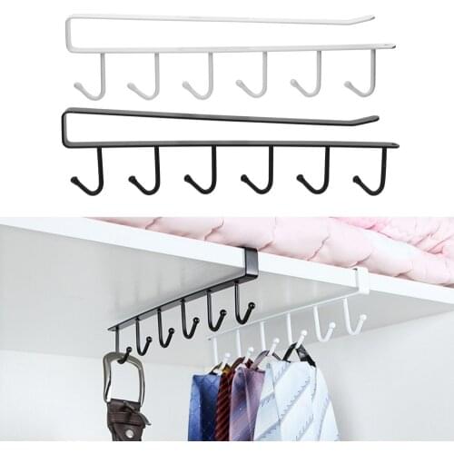 Cabinet Compartment Hook Wrought Iron Wardrobe Storage 6 Even Kitchen Rack Hook Home Organization Free Nail