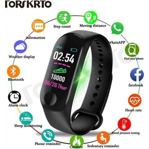 M3 Plus Smart Bracelet Heart Rate Blood Pressure Health Waterproof Smart Watch M3 Pro Bluetooth Watch Wristband Fitness Tracker