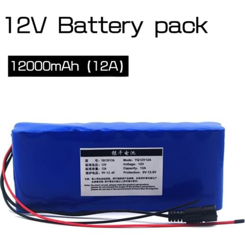 VariCore 12 v 18650 Lithium-ion Battery Pack 12A Protection plate 12.6V 12000mAh Hunting lamp xenon Fishing Lamp USE