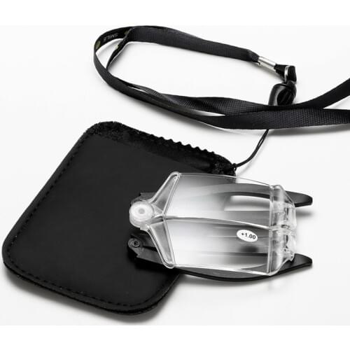 High Quality Foldable Reading Glasses Men Women Square Cheap Plastic Presbyopic Glasses Ultra Light Rimless 1.50 Black One-Piece