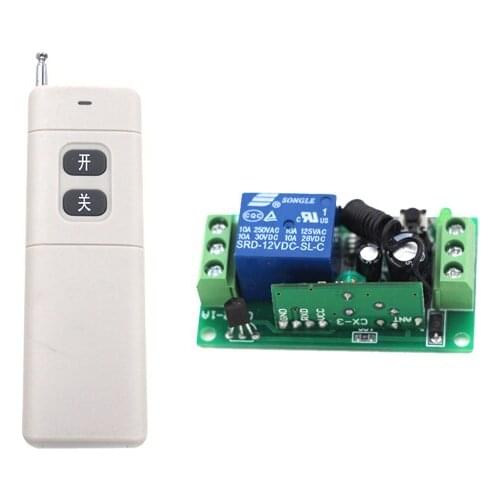 High Quality DC9V/12V/24V Universal Wireless Remote Control Switch 1 Transmitter and 1 Receiver 315/433MHZ Remote Control