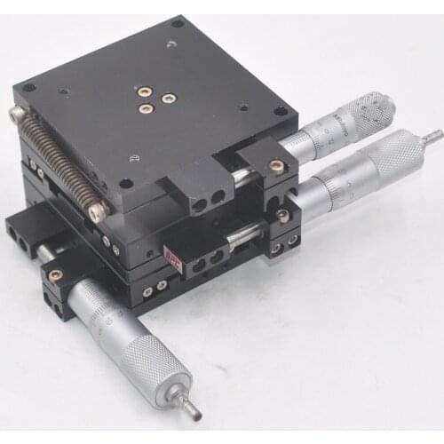 Xyr Axis 80*80mm manual fine adjustment platform linear cross guide rail small angle rotation fine adjustment sliding table SPC