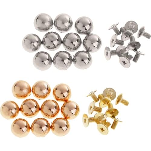 20 Pieces Mushroom Shape Rivets Studs Spikes Screw Back For Leather Crafts