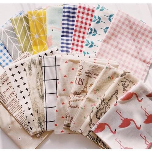 1Pcs Plaid Cotton Placemat Japanese Fashion Style Fabric Table Mats Napkins Simple Design Tableware Kitchen Tool