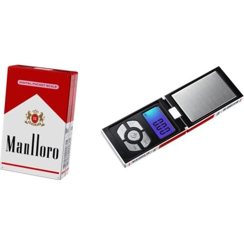 100 pcs Digital Pocket Scale Balance Weight Electronic Kitchen Jewelry Scales 100gX0.01 gram Cigarette Case