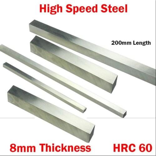 200*25*8mm 200x25x8 200*30*8 200x30x8 8mm Thickness HRC60 HSS Rectangle Metalwork Boring Bar Fly Cutter Cutting Lathe Tool Bit