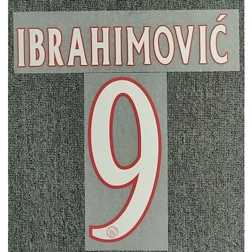 2003-2004 IBRAHIMOVIC nameset Printing customize any name and number iron Transfer Badge