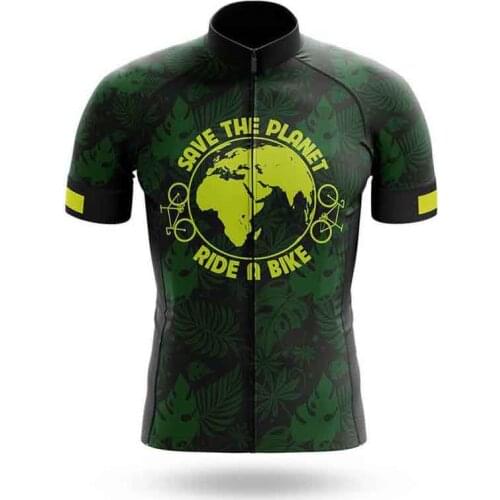 2022 Mens MTB planet Short Sleeve Cycling Jersey Mountain Bike Sportswear Tops Cycle Bicycle Riding Wear maillot cyclisme homme