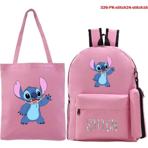 Cartoon School Bags for Girls Boys 3pcs Bookbag Student Stitch Backpack Children Kids Backpack Bags Sets