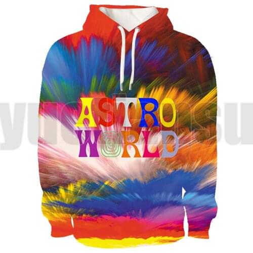3D printed ASTROWORLD Sweatshirt Velvet Pullover Wish U Were Here Travis Scott Hoodie Men Harajuku Oversized Anime Streetwear