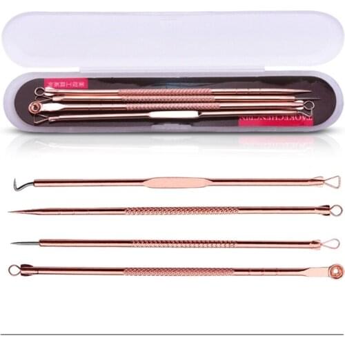 Acne Comedone Pin Needle Tool Blackhead Pimple Treatment Pin Kits 4 pcs/Set Whosale&Dropship
