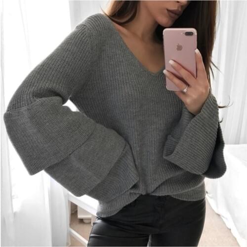 Amolapha Women's V-Neck Pullovers