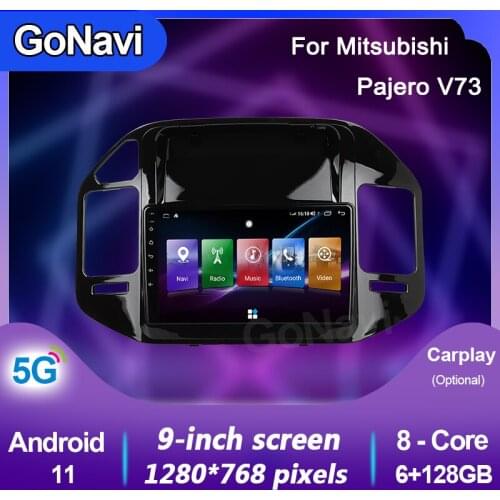 GoNavi android 11 car radio Central Multimedia intelligent system tonch screen with player Navigation For Mitsubishi Pajero V73