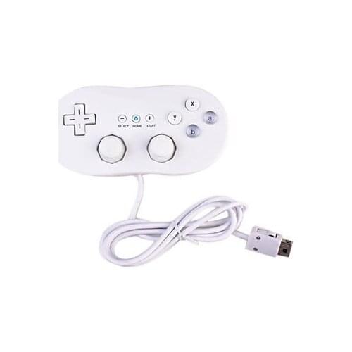 White Wired Classic Controller USB Game Joystick Gamepad Controller Handle Remote Console Video Games For Nintendo Wii Classic