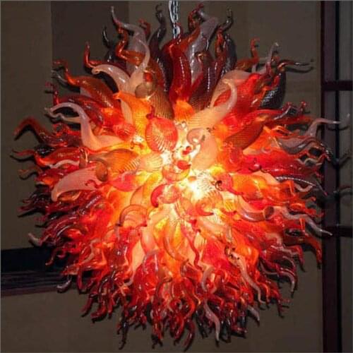 Hotel Big French Vintage Glass Chandelier High Ceiling Decorative Mouth Blown Borosilicate Hand Blown Murano Glass Chandelier