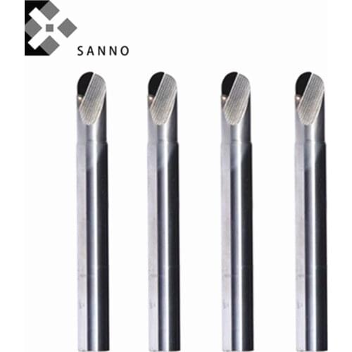 PCD single flute milling cutter D6xR3x7x25xD6Bx75x1T - D12xR6x10x25xD12Bx100x1T ball head end mills customize diamond ball mill