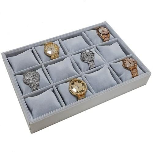 Chavin Gray 12'Li Drawer In Watch Box St12-19 HIGH-QUALITY glossy PU box with soft yastıklarr