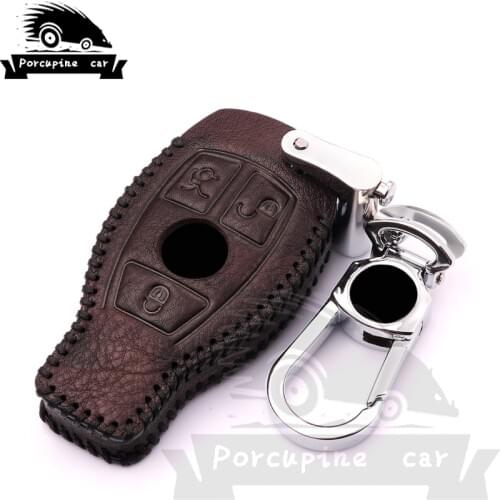 Genuine Leather Key Case Cover for Mercedes A B R G class GLK w204 GLA W251 W463 W176 B200 C180 E260L GLK300 S320 S400 CLA CLS