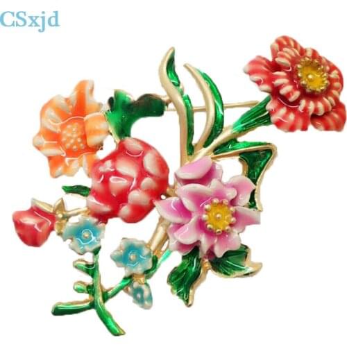 CSxjd Elegant brooch Flowers rich and peony flowers chest sweater coat with brooch