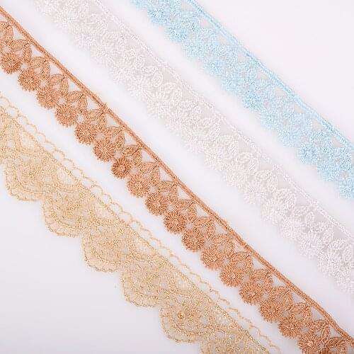 Cusack 7 yards 6.5 m Lace Trim Ribbon for Costumes Home Textiles Trimmings Tape Sewing DIY Lace Fabric Polyester Embroidered