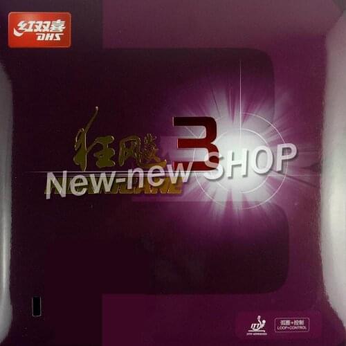 DHS Hurricane3 Hurricane-3 Hurricane 3 Pips-In Table Tennis PingPong Rubber with Sponge