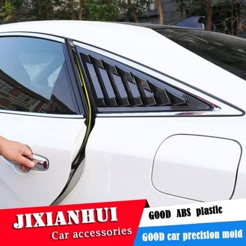 For Toyota Avalon 2019-2020 Sedan ABS Rear Door Window shades Louver Frame Window Sill Molding Cover Sticker Trim