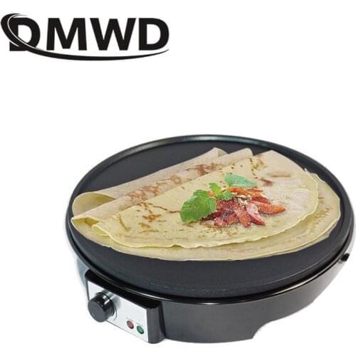 DMWD Electric Crepe Maker Pizza Pancake Baking Pan Egg Omelet Chinese Spring Roll Pie Breakfast Machine Oven Frying Steak Cooker